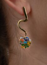 Hyacinthus Altın Kaplama Kadın Gümüş Küpe - Image 2